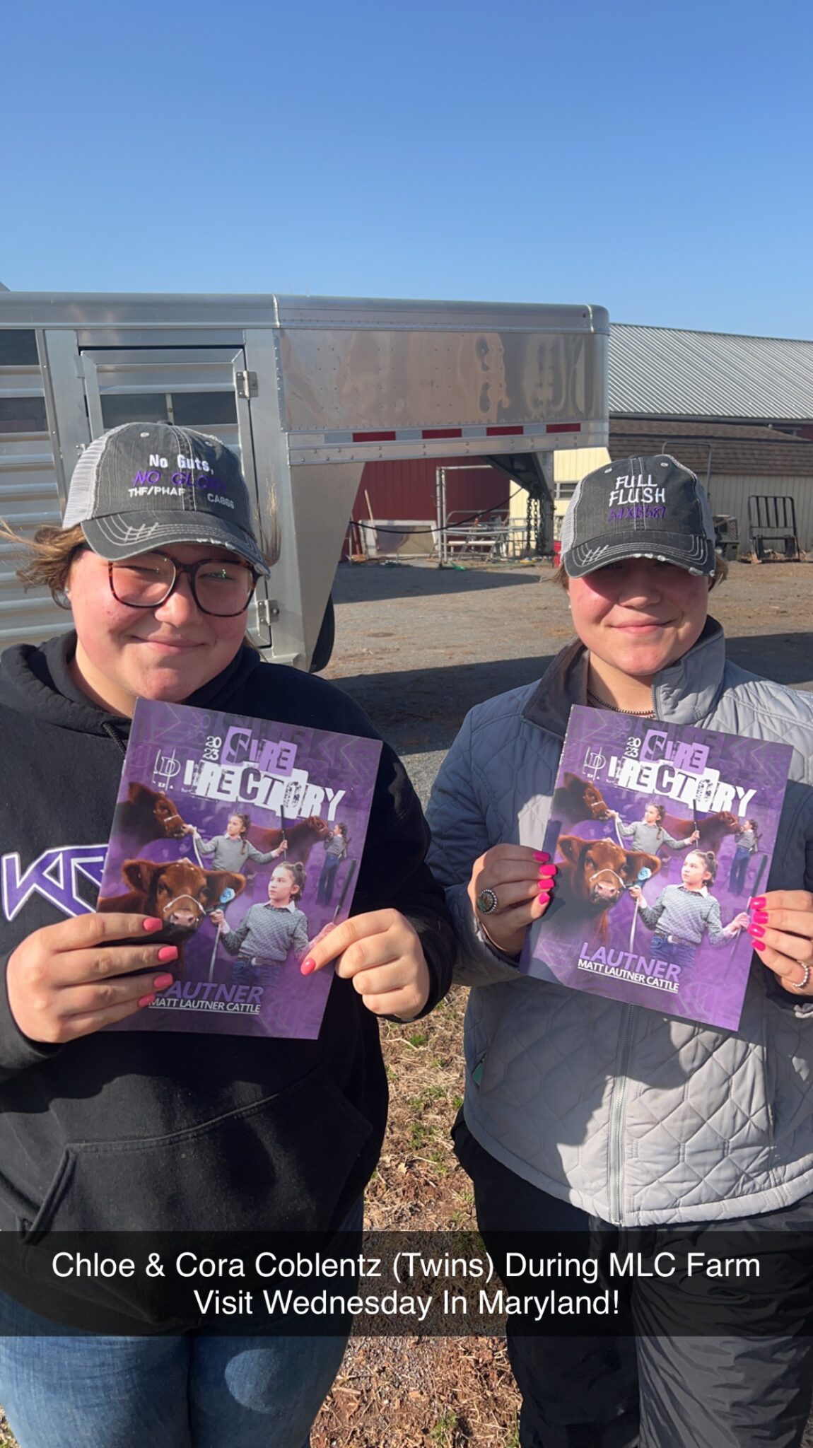 Chloe & Cora Coblentz (Twins) During MLC Farm Visit Wednesday In Maryland!  - Matt Lautner Cattle