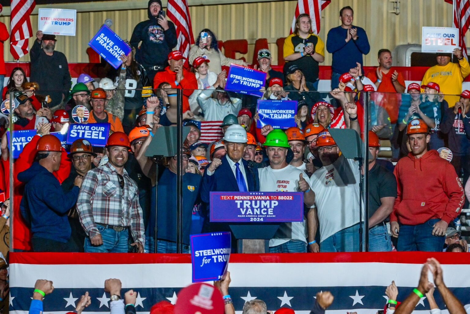 Saturday Night Trump Rally In Latrobe, Pennsylvania Matt Lautner Cattle